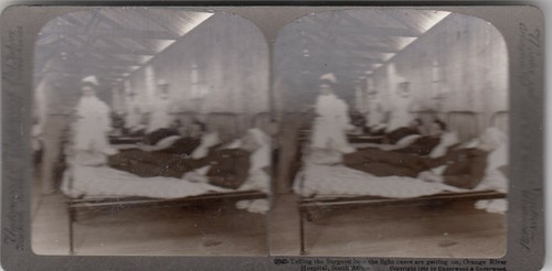 Stereoview card boer war - boer,