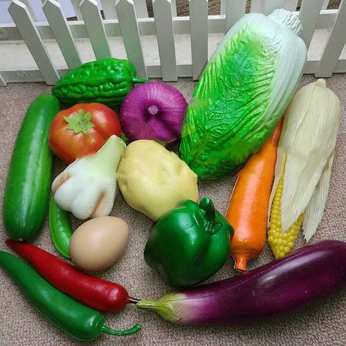 Simulated plastic vegetables - simulated,