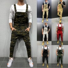 Mens Casual Dungarees Jeans
