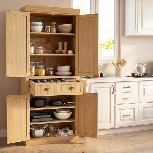 Door tall kitchen cupboard - 4-door,