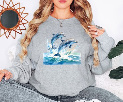 Cute leaping dolphins - cute,