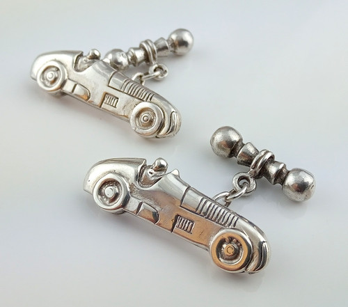 Pair vintage solid silver - pair,
