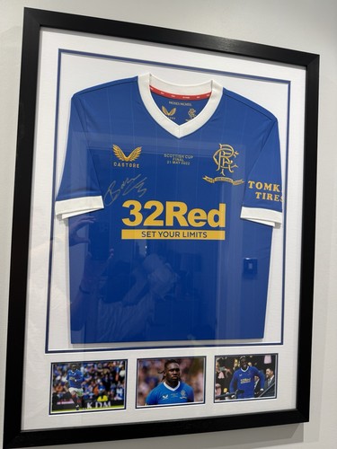 Rangers framed signed shirt - rangers,