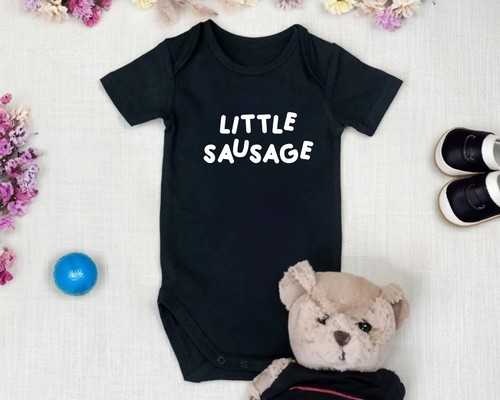 Little sausage baby bodysuit - little,
