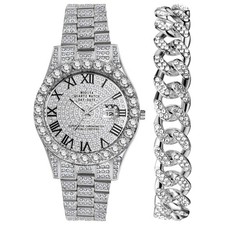 Men s Rhinestone Diamond Watch