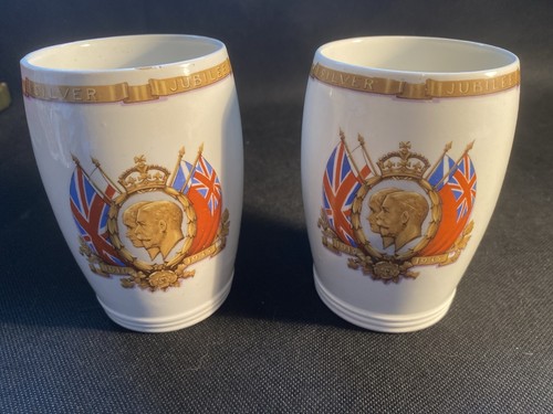 Pair 1935 silver jubilee king - pair,