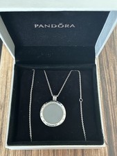 PANDORA Silver 75cm Chain & Large Floating Locket Item 590530-75 Rrp £120