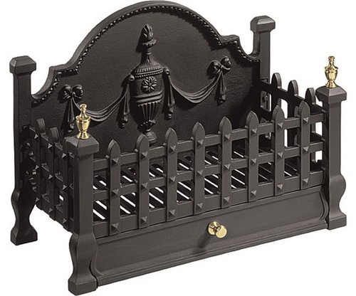 Ornate dog grate fireplace - dog,