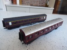 Pair of LMS Period III Coaches: Bachmann TO & Airfix CK - 3 Link Couplings