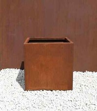 Corten Steel Cube Planter | Weathering Steel.