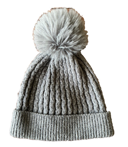 Zara bobble hat grey - zara,
