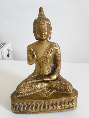 Vintage solid brass - solid, buddha