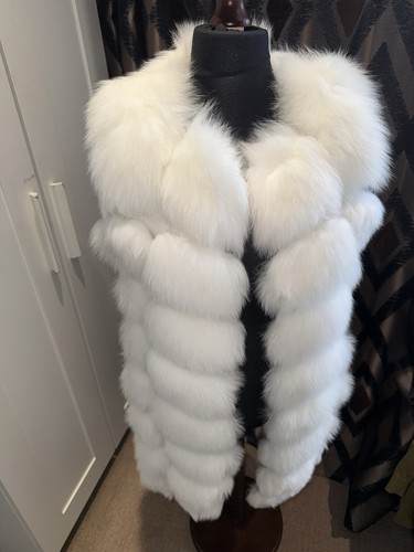 Pure white fox - white, vest/gilet