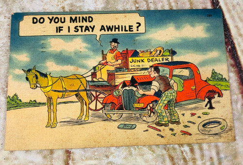Vtg postcard funny junk - vtg,