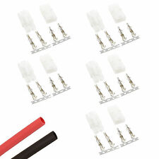 5 x Pair RC Tamiya 7.2V Large Battery Connector + Heat Shrink Car Buggy Truck