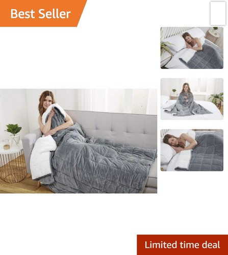 Sherpa fleece weighted blanket - sherpa,