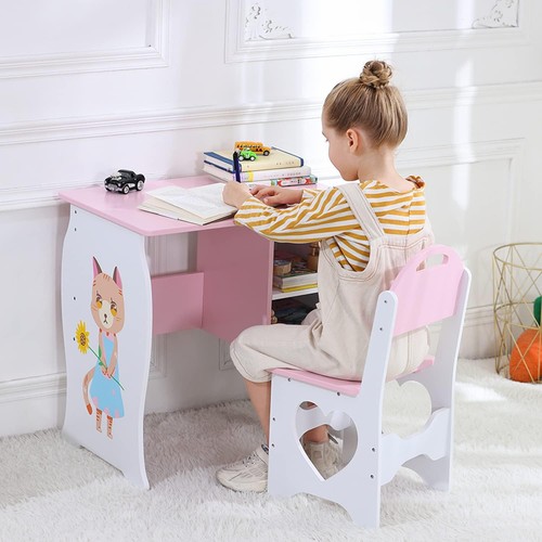Wooden kids desk and - wooden, set