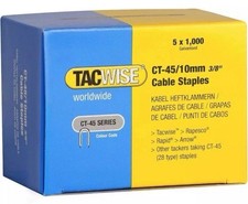 CT-45 10mm Cable Staples 5000 Heavy Duty for Tacwise & Compatible Tackers