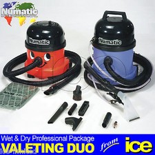 Numatic Wet and Dry Car Valeting Vacuum Cleaner Machines Value Starter Package