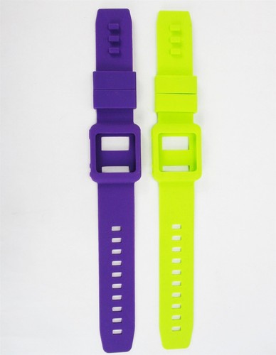 Purple green silicone watch - &,