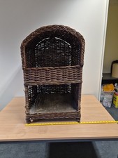 XXL Wicker Double Deck Dog Bed / Log Store Basket Pet Furniture