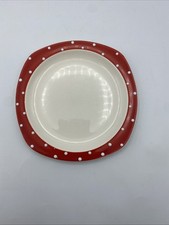 Midwinter "Red Domino" 6” Side Dessert Plate Polka Dot Vintage 1950s