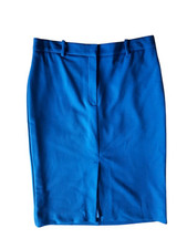 M&S Collection Blue Pencil Midi Skirt Size 14UK