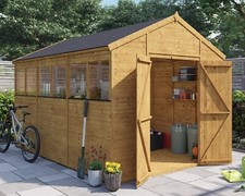 Wooden garden shed apex roof - garden,