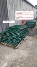 Heras Tango Rail TR800 Play Fencing, posts and gates - Green tubular steel.