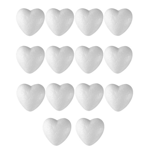 14pcs polystyrene hearts heart - polystyrene,