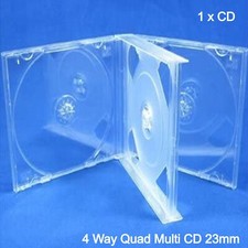 4 Way Quad Multi CD Jewel Case