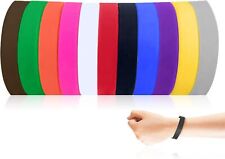 8x Unisex Adults Plain Colours Silicone Fashion Team Bracelets Friendship Bands