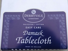 White Poly/cotton Damask