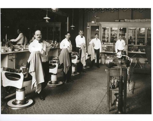 Vintage barber shop old time - barber,