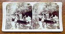 Stereoview Card Boatman