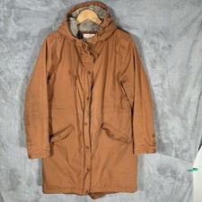 Seasalt Plant Hunter 2 Waterproof Fleece Lined Brown Parka Coat Size 14
