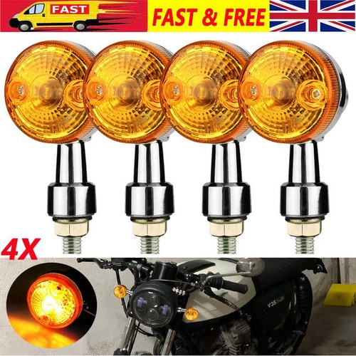 Motorcycle amber chrome - 4x,