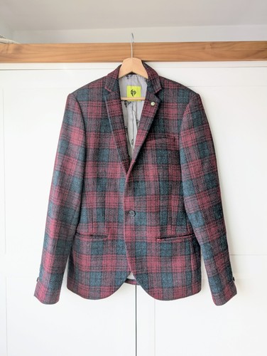 Noose monkey burgundy tartan - noose,