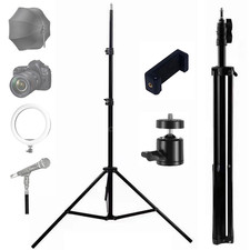 2.1M Photographic Light Tripod Stand Camera Ring Light Stand With Phone Holder