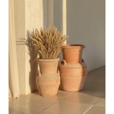 Pair of Large Handcrafted Terracotta Vessels