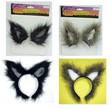 Wolf Ears Halloween Clip On Cat Furry Ears Headband Fancy Dress Costume Cosplay