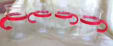 Set 4 Bodum Red Handle Glass