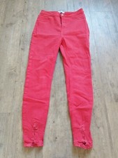 New Look Red Skinny Distressed