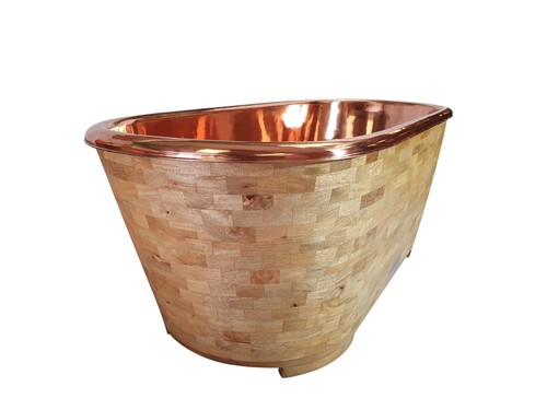 Copper bathtub rosebud mango - "rosebud",