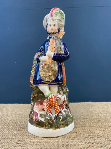 Antique staffordshire bagpipe - staffordshire,