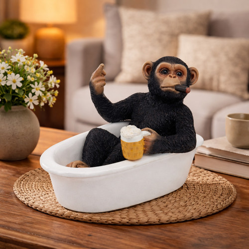 Chimp bath figurine ornament - bath,