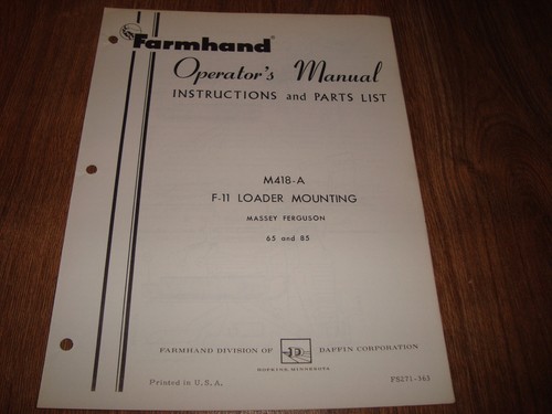 Farmhand model m418 11 - farmhand, m418-a
