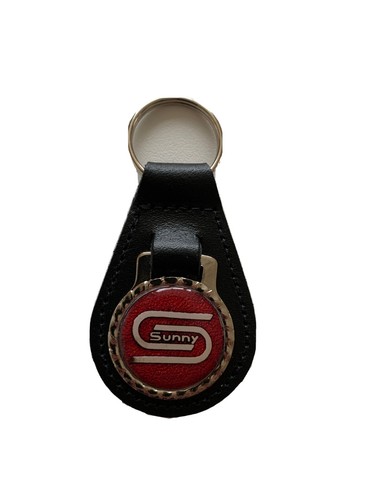 Black leather keyring - black, keyring/