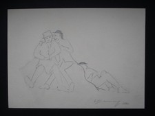 Original Pencil Drawing signed  L.S.Lowry 1930