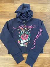 Ed Hardy Ladies Cropped Navy